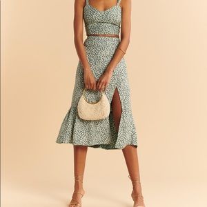 Keepsake Ruffle Hem Midi Skirt